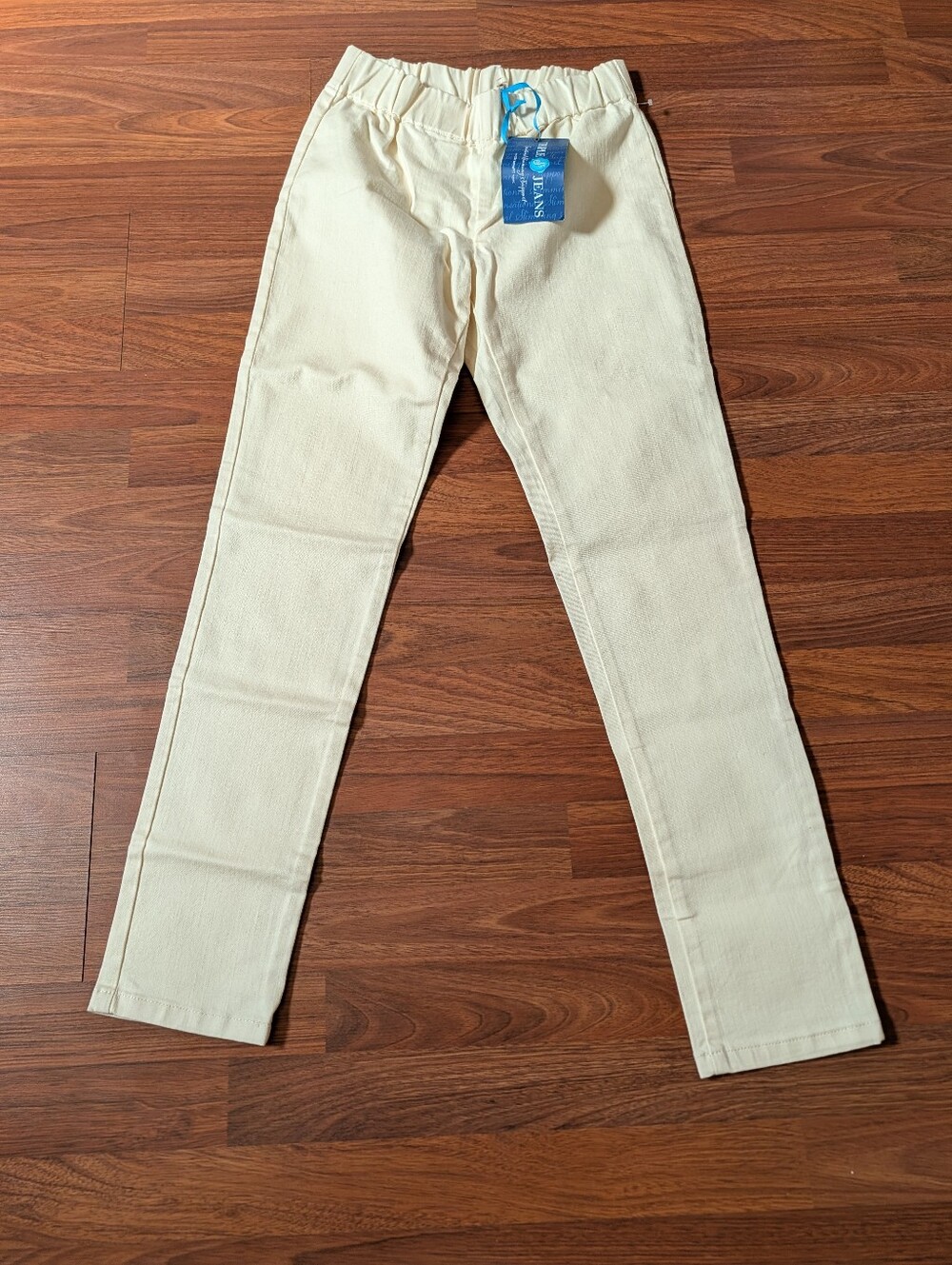 Soft Surroundings Pull On Triple S Jeans Pants NWT Size XS Cream Off White